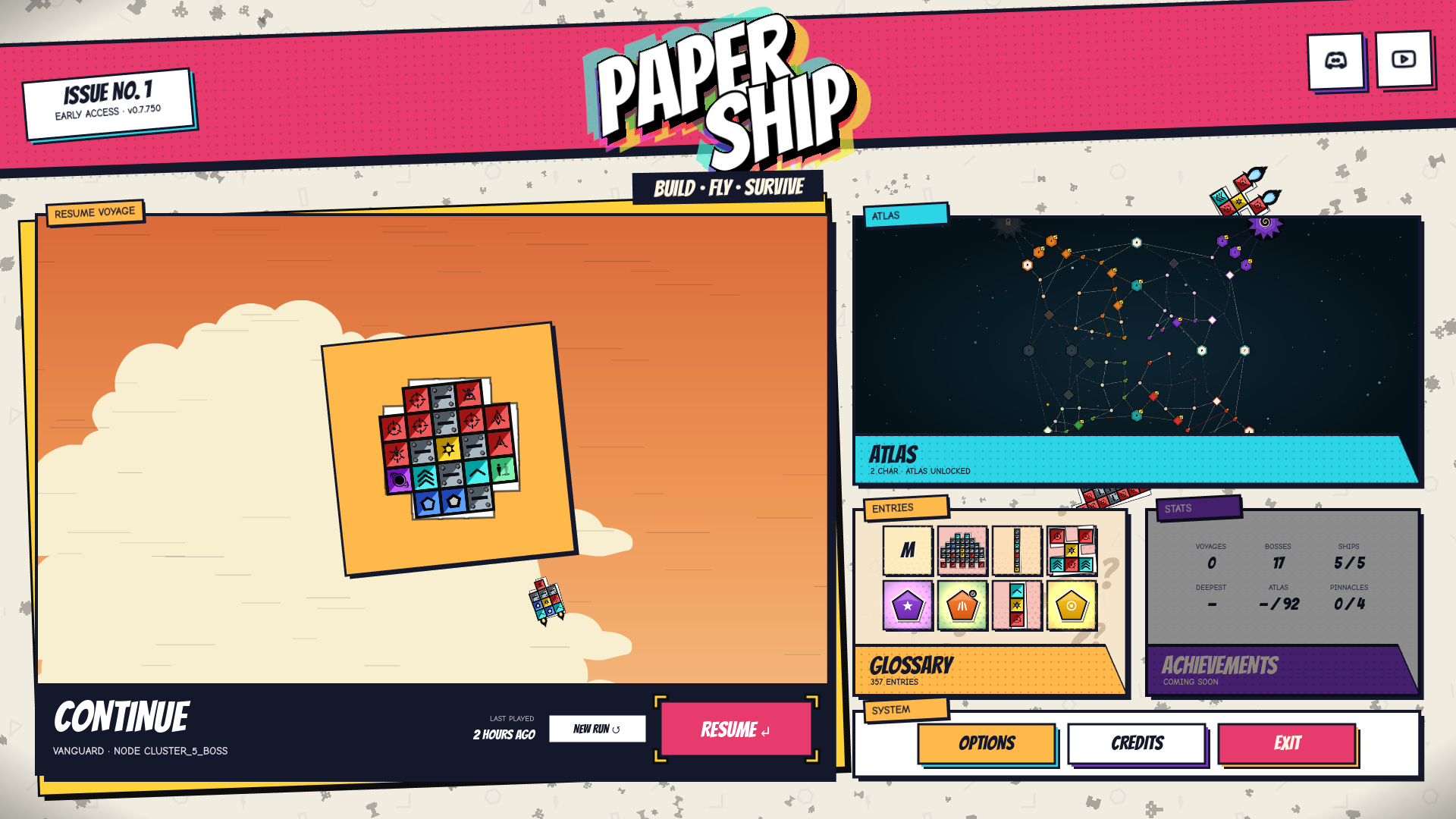 Main menu